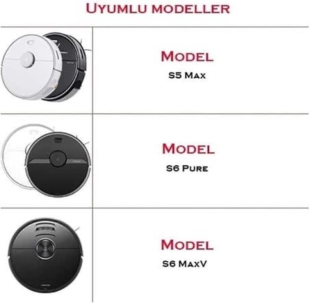 Roborock S5 Max /S6 Maxv/ S6 Pure Ile Ile Uyumlu 6 Parça Set