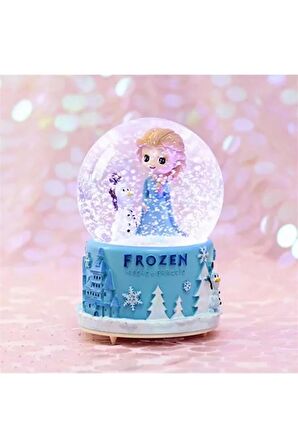 12 Cm Frozen Elsa Işıklı Müzikli Kar Küresi