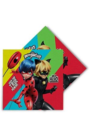 Miraculous Super Heroez Peçete 16 Adet Uğur Böceği Kız