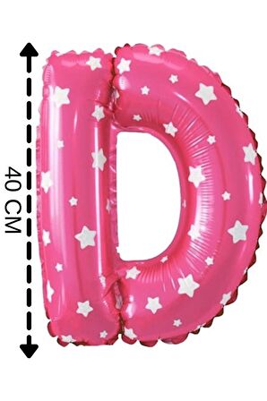 Folyo Balon D Harfi Helyum Balon 40 Cm