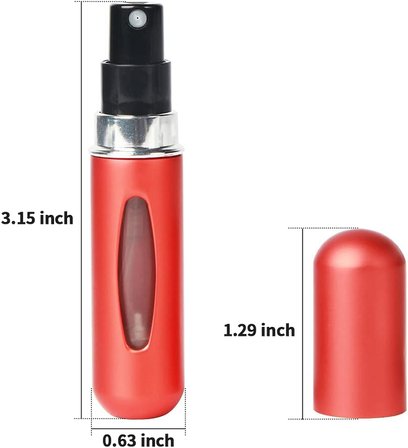 Taşınabilir 5ml Mini Parfüm Atomizer Şişeleri, Doldurulabilir Parfüm Sprey Şişesi, Koku Pompası Kılıfı, Seyahat ve Giden için Boş Parfüm Şişeleri (4 Paket)