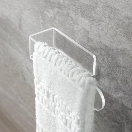 Evimdeyokyok Akrilik Şeffaf Pleksiglas Banyo Askısı Yapışkanlı Havlu Rulo Peçetelik