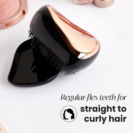 Tangle Teezer Compact Styler Rose Gold Black Saç Fırçası -Seyahat ve Çanta Boy Tarak