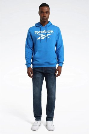 Reebok RI FT BIG LOGO OTH HOOD 101965471 Erkek Sweatshirt Mavi S-XXL 
