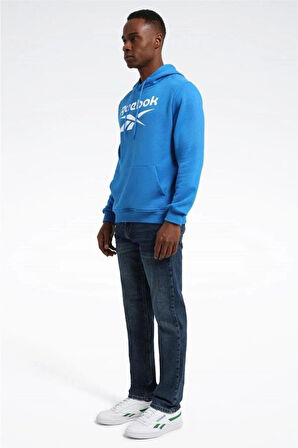 Reebok RI FT BIG LOGO OTH HOOD 101965471 Erkek Sweatshirt Mavi S-XXL 