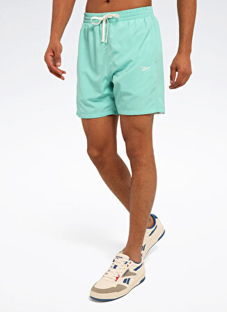 Reebok CN 1374 AVANJ SHORT Su Yeşili Regular Fit Düz Erkek Şort Mayo
