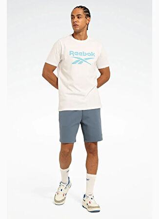 Reebok LC 8014 NEW ID REG TEE Beyaz Yuvarlak Yaka Regular Fit Baskılı Erkek T-Shirt