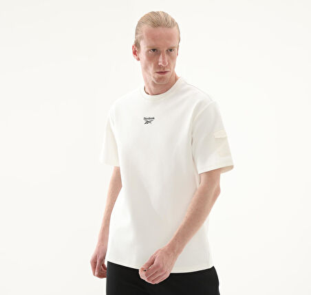 102055793-R Reebok 5M Fanco Tee Erkek T-Shirt Beyaz