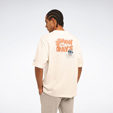 REEBOK SUNNY DAYS TEE Erkek Ekru Tişört