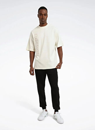 Reebok LC 1012 GARMEN ACT TEE Bej Yuvarlak Yaka Regular Fit Düz Erkek T-Shirt