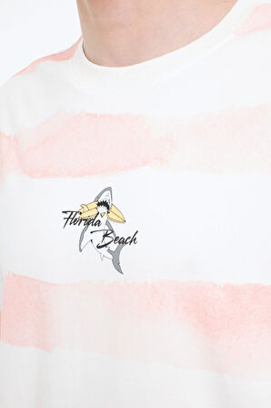 5M ML STRIPE 11HL110 5FX Erkek Turuncu T-Shirt - 102006161