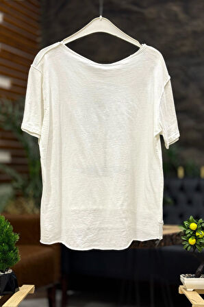 Ağaç Baskı Kısa Kol Penye Tshirt