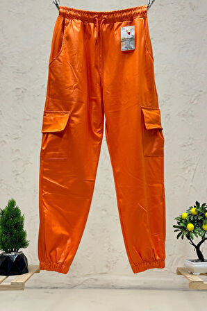 Tek Cep Kargo Deri Pantolon