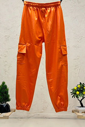 Tek Cep Kargo Deri Pantolon