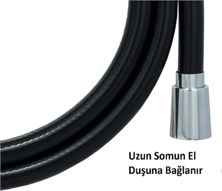 Pvc Duş Hortumu, Siyah