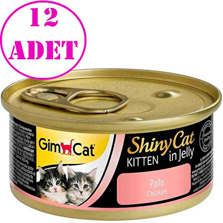 Gimpet Shiny Cat Tavuklu Yavru Kedi Konservesi 70 Gr 12 AD