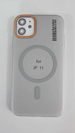 ARMORİX İPHONE 11 TURUNCU KAMERA ÇERÇEVELİ MAGSAFELİ MAT SERT PC KAPAK