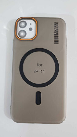 ARMORİX İPHONE 11 TURUNCU KAMERA ÇERÇEVELİ MAGSAFELİ MAT SERT PC KAPAK