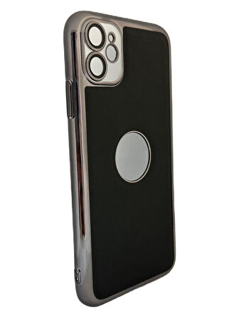 ARMORİX İPHONE 11 LENS KORUMALI LOGO GÖSTEREN DERİ KAPAK