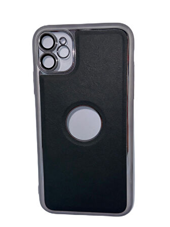 ARMORİX İPHONE 11 LENS KORUMALI LOGO GÖSTEREN DERİ KAPAK