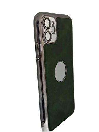 ARMORİX İPHONE 11 LENS KORUMALI LOGO GÖSTEREN DERİ KAPAK