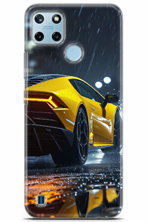 Realme C25Y uyumlu Otomoto 3 HD UV Baskı Civ Civ Lambo