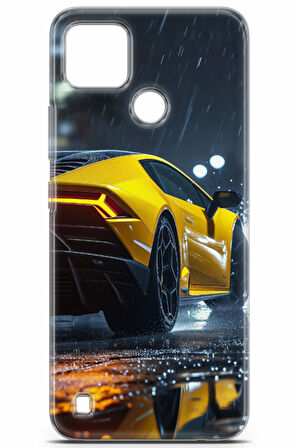 Realme C25Y uyumlu Otomoto 3 HD UV Baskı Civ Civ Lambo