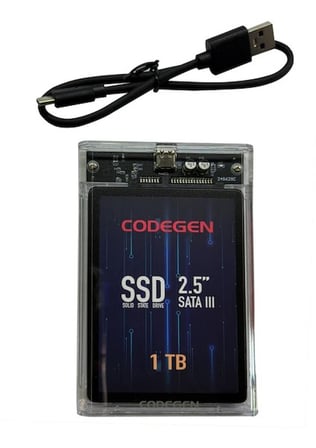 Codegen 1TB Taşınabilir SSD Siyah USB 3.0 2.5" SATA III