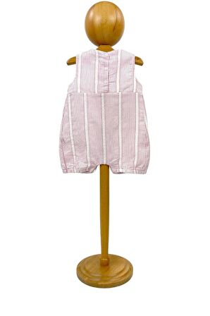 Kız Bebek Yazlık Tulum Pembe Fistolu
