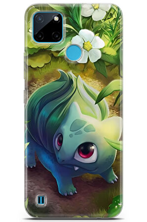 Realme C21Y uyumlu Pokemon 11 Parlak Baskılı Bulbasaur Pokemon