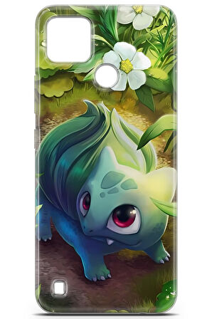Realme C21Y uyumlu Pokemon 11 Parlak Baskılı Bulbasaur Pokemon