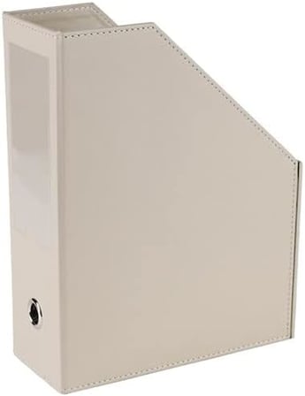 Magazinlik Suni Deri Masa Üstü Evrak/Dosya Düzenleyici 23 * 30 * 9 cm. Bej