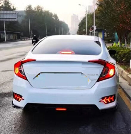 CIVIC FC5 2016-2020 ARKA AĞAÇ DİZAYN HAREKETLİ SMOKE SİS LEDİ