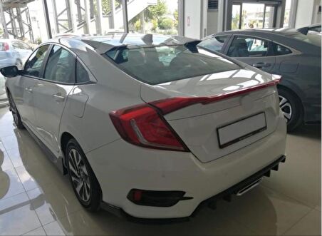 CIVIC FC5 2016-2021 IÇIN UYUMLU  TYPER MODEL CAM ÜSTÜ SPOILER (BOYASIZ)