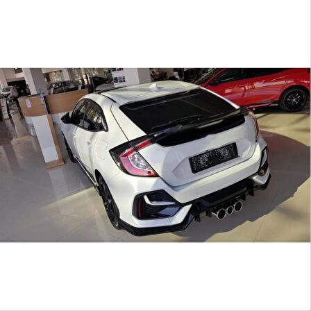 CIVIC FK7 2016-2021 IÇIN UYUMLU HATCHBACK SPOILER DTO BOYASIZ