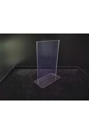 5 Adet Pvc Broşürlük Menülük Etiketlik 10x15 Cm Tutucu Dik Çift Yön A6 Masaüstü Föylük