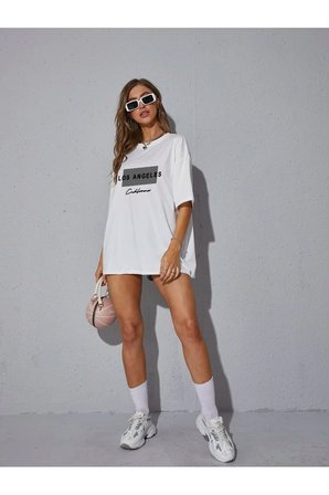 Unisex Los Angeles Baskılı Tasarım Tshirt