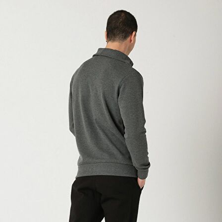 Yarım Fermuarlı Sweatshirt - Antrasit