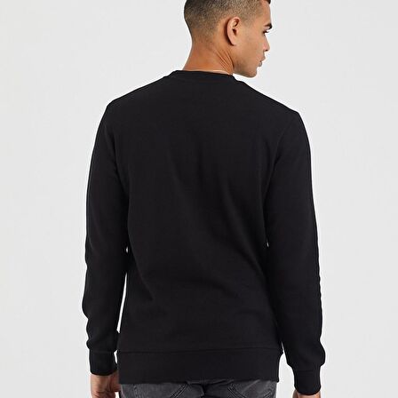 Kapaklı Cep Basic Sweat - Siyah