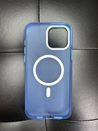 ARMONİX IPHONE 14 PRO MAT MAVİ MAGSAFELİ KILIF