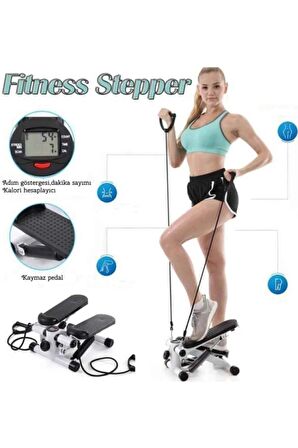 Anunnaki İpli Fitness Stepper LCD Ekran Egzersiz Aleti