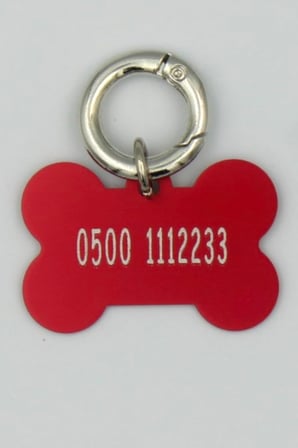 KİŞİYE ÖZEL KÖPEK İSİMLİ KÜNYE- METAL- PASLANMAZ, KARARMAZ-KÖPEK İSİMLİK-TASMA Kırmızı-Tek Ebat
