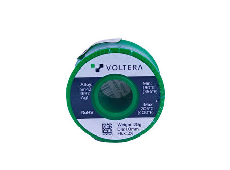 Tel Lehim - Solder Wire (Sn42Bi57Ag1) 1mm, 20gram, Voltera