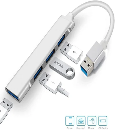 4 Port Usb 3.0 Hub Çevirici Çoğaltıcı Çoklayıcı Çoklama 4 Portlu Usb 3.0 Hub Çoklayıcı