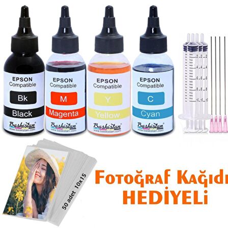 FOR Epson Claria ve L Serisi Yazıcılara uyumlu 4x100 ml Mürekkep Seti