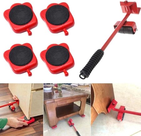 ® Tekerlekli Basit Pratik Ağır Beyaz Eşya Kanepe Koltuk Taşıma Kaydırma Aleti Aparatı Seti, Akıllı Mobilya Kaldırıcı