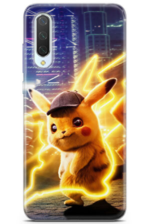 Xiaomi Mi 9 Lite uyumlu Pokemon 30 Silikon Kapak Detektif Pikachu