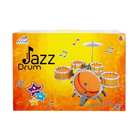 1080080 Sunman Eccho, Davul Set - Jazz Drum / 5 adet Davul, Zil ve Tabure / +3 yaş
