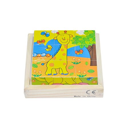 CS- 6623P Chiva Ahşap Hayvanlar Küp Puzzle