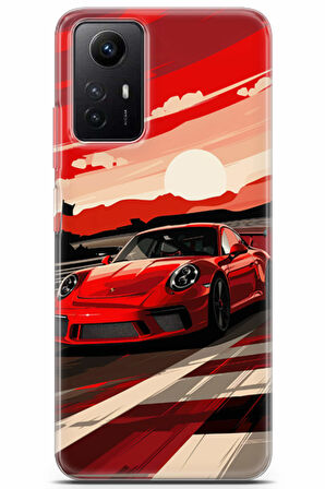 Xiaomi Redmi Note 12S 4G uyumlu Otomoto 19 Telefon Kılıfı Pist Porsche